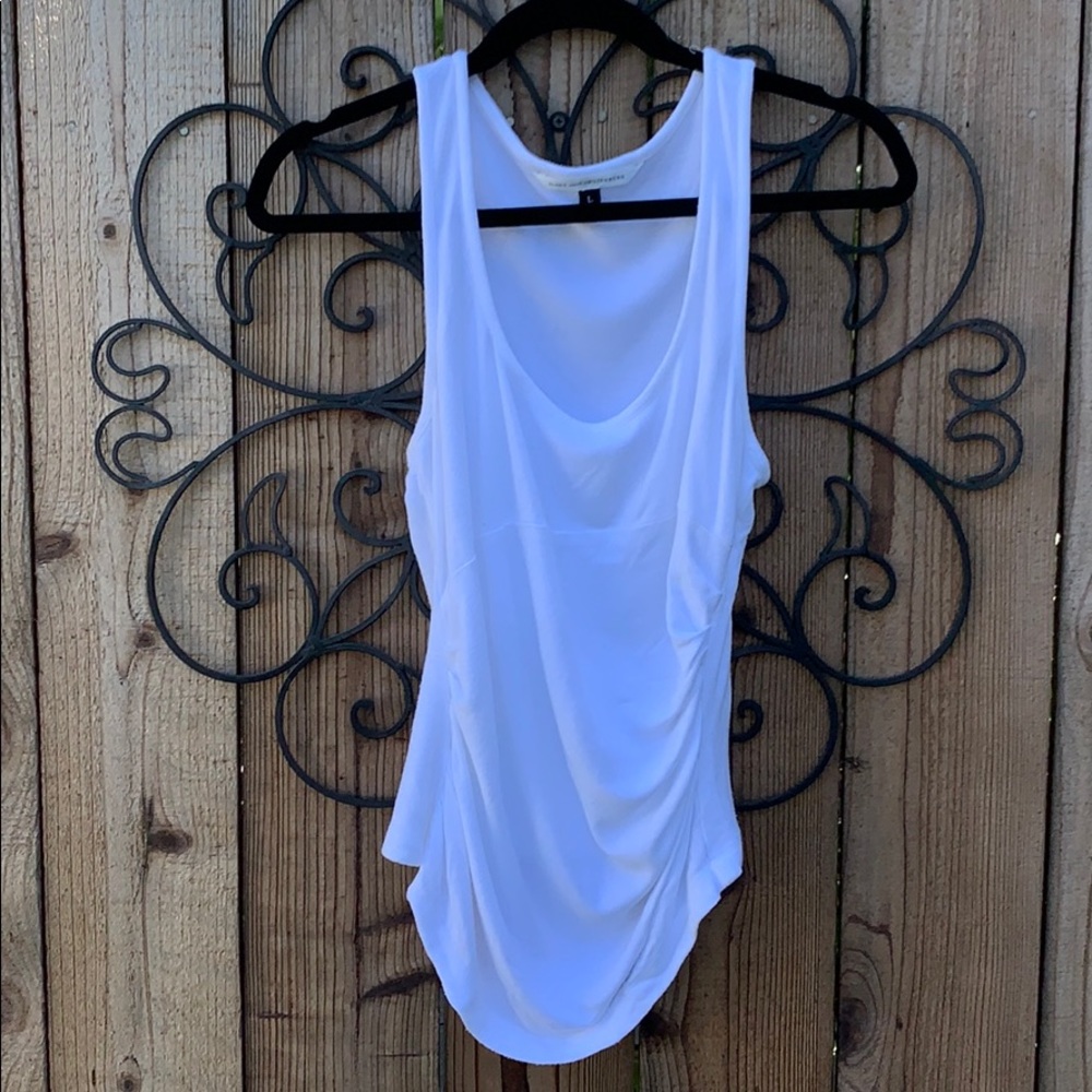 Diane vonFurstenberg white hi low tank